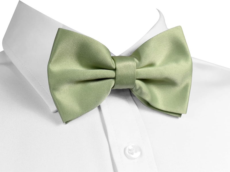 Trilece Bow Ties for Men - Mens Solid Color Formal Pre Tied Bowtie and Pocket Square Sets - Mens Bowties Bow Tie Sets - Image 2